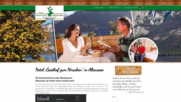 Website Screenshot: GLASER NEUMANN Gesellschaft beGasthof zum Hirschen - Hotel „Gasthof zum Hirschen“ in Altaussee - Hotel „Gasthof zum Hirschen“ in Altaussee - Date: 2023-06-22 16:00:38