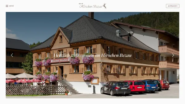 Website Screenshot: Gasthof Hotel Hirschen Bezau - Herzlich Willkommen | Gasthof Hotel Hirschen Bezau - Date: 2023-06-22 15:13:53