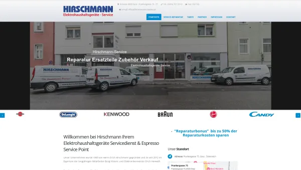 Website Screenshot: Hirschmann & CO - Hirschmann | Elektrohaushaltsgeräte-Service - Date: 2023-06-22 15:13:53