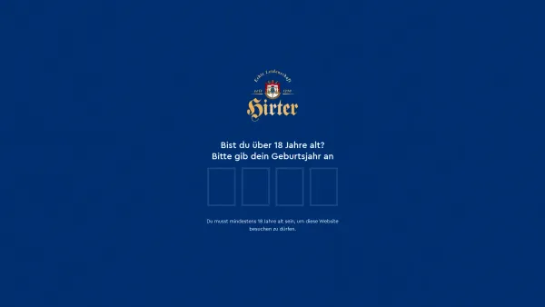Website Screenshot: Brauerei Hirt GmbH - Hirter - Echtes Bier - Date: 2023-06-22 15:12:19