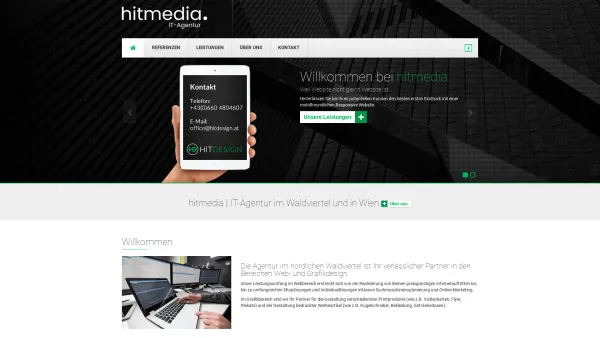 Website Screenshot: HITDESIGN | Agentur für Web und Grafikdesign - Willkommen - hitmedia | IT-Agentur | Wien & Waldviertel - Date: 2023-06-22 15:12:20