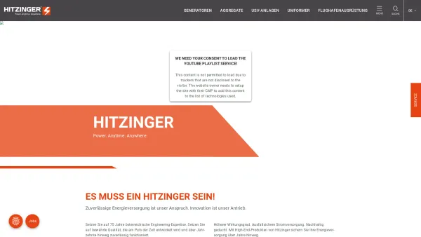 Website Screenshot: Dipl.Ing. Hitzinger Gesellschaft Hitzinger - Hitzinger - Date: 2023-06-14 10:40:35
