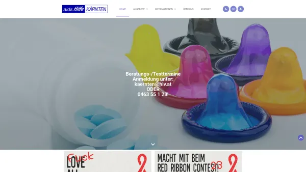 Website Screenshot: AIDS-Hilfe Aidshilfe Kärnten - Aidshilfe Kärnten – Die Aids-Hilfe Kärnten - Date: 2023-06-22 15:12:20