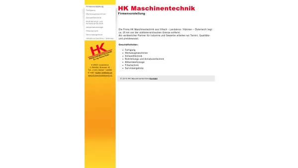 Website Screenshot: HK Maschinentechnik - Schweißtechnik, Abkantwerkzeuge, Werkzeugmaschinen, Werkstatttechnik, Filtertechnik - Date: 2023-06-22 15:12:20