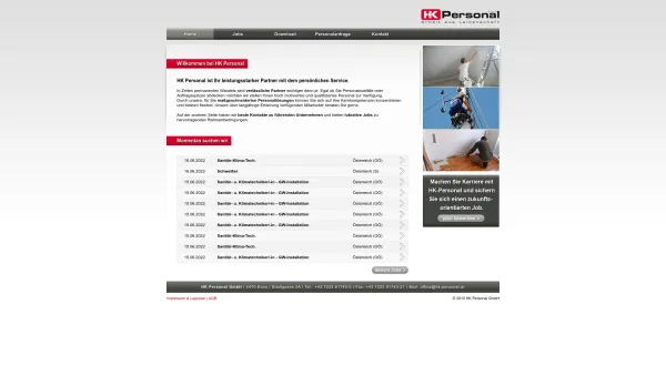 Website Screenshot: HK Personal GmbH - HK Personal - Ihr Partner für Personalbereitstellung, Personalleasing, Leihpersonal und Zeitarbeit - Date: 2023-06-15 16:02:34