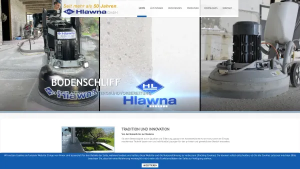 Website Screenshot: Hlawna Estriche Industrieböden - Home - Hlawna GmbH - Date: 2023-06-14 10:40:35
