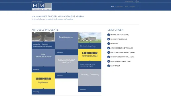 Website Screenshot: HM Hammertinger Management GmbH - HM GmbH – Baumanagement - Date: 2023-06-15 16:02:34