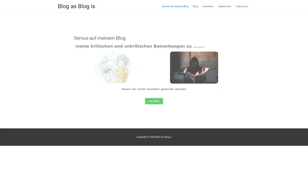 Website Screenshot: HMK Manger Beratung für Qualitätssicherung KEG - Servus auf meinem Blog - Blog as Blog is - Date: 2023-06-22 15:12:20