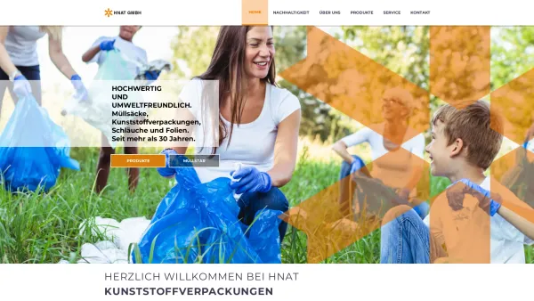 Website Screenshot: Hnat GmbH Kunststoffverpackungen und Folien - Hnat – Kunststoffe - Date: 2023-06-15 16:02:34