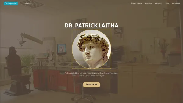 Website Screenshot: HNO Praxis von Dr. Patrick Lajtha Facharzt für Hals Nasen und Ohrenkunde und Phoniatrie - Dr. Patrick Lajtha - HNO - Date: 2023-06-22 15:12:20