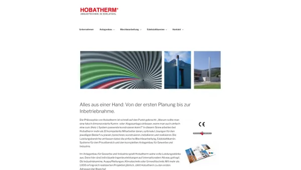 Website Screenshot: EdelstahlkamKaminanlage Kaminsystem Kompaktkamvon Hobatherm - Unternehmen - HOBATHERM® - Date: 2023-06-22 15:12:20