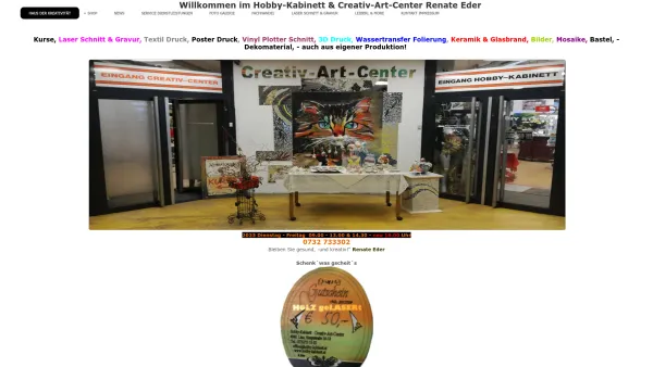 Website Screenshot: Hobby-Kabinett Renate Eder Künstler & Bastelbadarf-Creativ Studios - Hobby-Kabinett Eder - Date: 2023-06-14 10:37:38