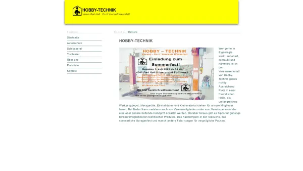 Website Screenshot: Hobby Technik Verein Bad Hall - Verein Hobby-Technik Bad Hall - Date: 2023-06-14 10:36:53