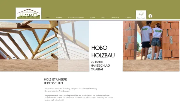 Website Screenshot: HOLZLEITHNER-OBERMAYR ZIMMEREI bei HOBO - START | HOBO Holzbau GmbH - Date: 2023-06-14 10:40:35