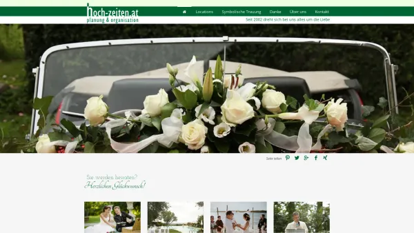 Website Screenshot: hoch-zeiten.at, planung & organisation - Sie werden heiraten? Herzlichen Glückwunsch! | hoch-zeiten.at - Date: 2023-06-22 15:15:56