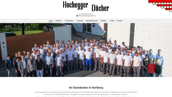 Website Screenshot: Hochegger Dächer Gmbh. - Ihr Dachdecker in Hartberg - Date: 2023-06-14 10:40:35
