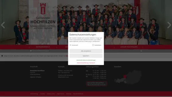 Website Screenshot: Gemeindeamt Hochfilzen RiS-Kommunal - Hochfilzen - www.hochfilzen.tirol.gv.at - Date: 2023-06-22 15:15:56