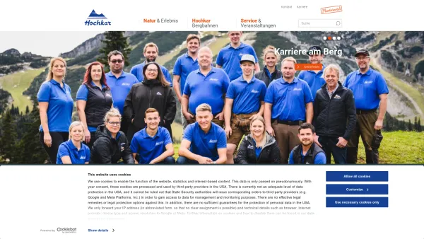 Website Screenshot: Hochkar Sport GmbH&CoKG - Das Hochkar - hochalpines Ski- und Wandergebiet - Date: 2023-06-22 15:15:56