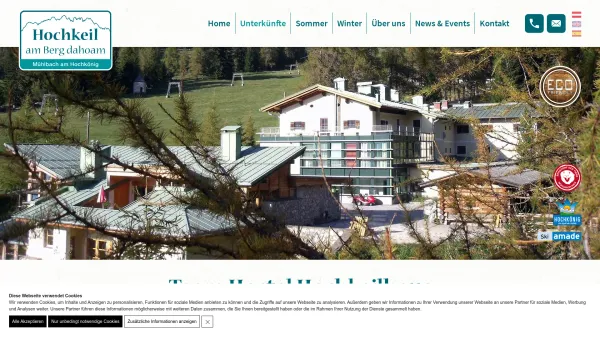 Website Screenshot: Hochkeilhaus - Team Hostel Hochkeilhaus - Hochkeil | Region Hochkönig - Date: 2023-06-22 15:15:56