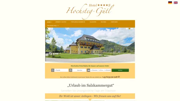 Website Screenshot: Hotel Hochsteg Gütl Traunsee Salzkammergut - Urlaub im Salzkammergut: Hotel Hochsteg-Gütl, Traunsee, Österreich - Date: 2023-06-26 10:26:24