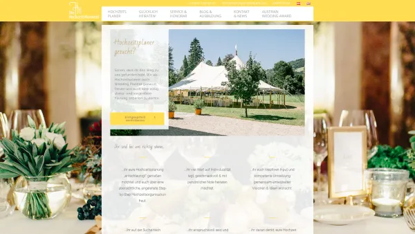 Website Screenshot: Die HochzeitsHummel Ihr Hochzeitsplaner - Hochzeitsplaner | Wedding Planner - Die HochzeitsHummel | Wien - Date: 2023-06-22 15:15:56