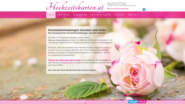 Website Screenshot: Hochzeitskarten.at - Hochzeitseinladungen drucken: Hochzeitskarten.at- Stangl-Druck - Date: 2023-06-22 15:15:56