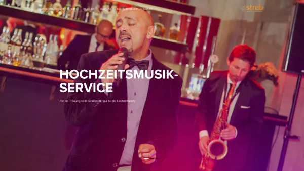 Website Screenshot: hochzeitsmusik.at - Hochzeitsmusik - streb | Die Kunst der Unterhaltung. - Date: 2023-06-14 10:37:46