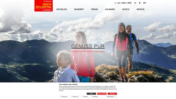 Website Screenshot: Informationsbüro Hochzillertal Skifidelity - Home - Hochzillertal Bergbahnen - Date: 2023-06-22 15:15:56