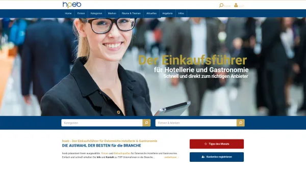 Website Screenshot: hoeb Einkaufsservice Ing Schierl Raimund - Wer bietet und liefert was für Österreichs Hotellerie und Gastronomie - hoeb Einkaufsführer - Date: 2023-06-22 15:17:09