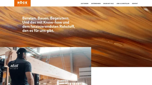 Website Screenshot: Firma HÖCK Holzhaus und Holzbau - Holzbau HÖCK - Beraten. Bauen. Begeistern. - Date: 2023-06-15 16:02:34