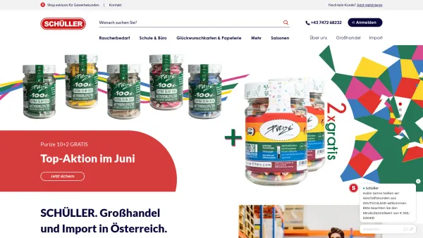 Website Screenshot: Vinz. Höfinger GmbH - Raucherbedarf, Glückwunschkarten & mehr | Schüller & Sohn - Date: 2023-06-15 16:02:34