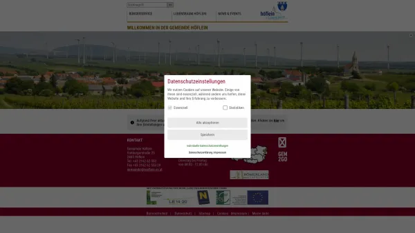 Website Screenshot: Gemeindeamt Höflein bei Höflein-Web - Höflein - GEM2GO WEB - Startseite - Date: 2023-06-22 15:17:09