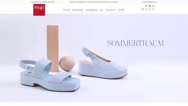 Website Screenshot: HÖGL shoe fashion GmbH - HÖGL | Österreichische Qualitätsschuhe online kaufen | Offizieller HÖGL Online Shop - Date: 2023-06-15 16:02:34