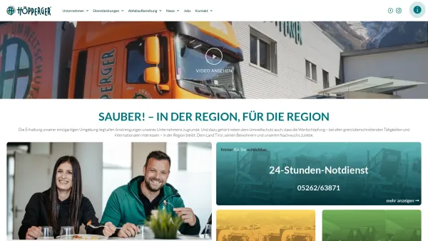Website Screenshot: Höpperger GmbH. & Co KG - Umweltschutz - Höpperger Umweltschutz – SAUBER! – IN DER REGION, FÜR DIE REGION - Date: 2023-06-15 16:02:34