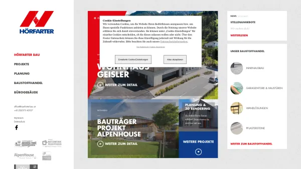 Website Screenshot: Hörfarter-Bau Gesellschaft Serverbase - Hörfarter Bau - Date: 2023-06-22 15:12:24