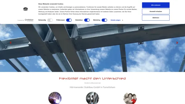 Website Screenshot: Hörmanseder Stahlbau GmbH - Hörmanseder Stahlbau GmbH der flexible Innviertler Stahlbauer aus Tumeltsham. - Date: 2023-06-22 15:12:24