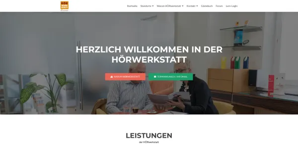 Website Screenshot: Hörwerkstatt - Startseite - HG HÖRwerkstatt e. U. - Date: 2023-06-22 15:12:24