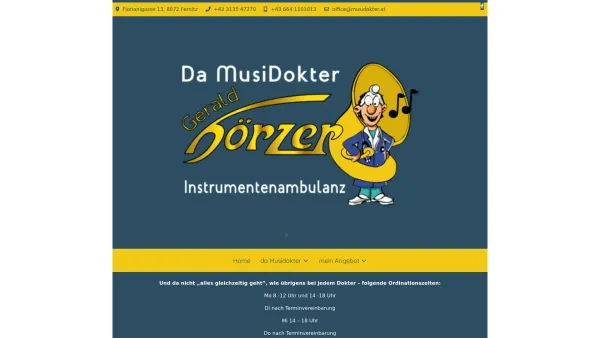 Website Screenshot: Hörzer Josef Anfertigung von Meisterinstrumenten - Da Musidokter - Da Musidokter Gerald Hörzer aus Fernitz - Date: 2023-06-23 12:03:02
