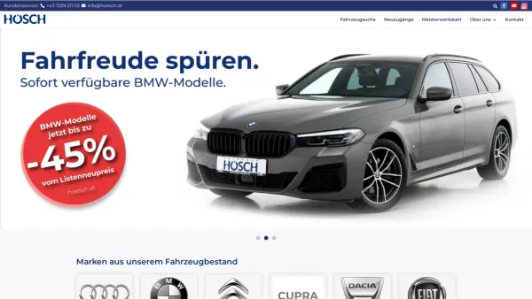 Website Screenshot: Hoesch Bausysteme GmbH - Autohaus Hösch – Jahreswagen und Tageszulassungen zum besten Preis - Autohaus Hösch GmbH - Date: 2023-06-15 16:02:34