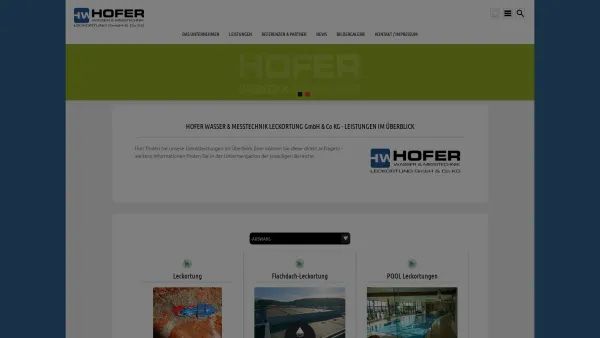 Website Screenshot: A Hofer Wasser & Messtechnik Leckortung GmbH & Co KG - LEISTUNGEN - HOFER Wasser & Messtechnik Leckortung - Date: 2023-06-22 15:12:24