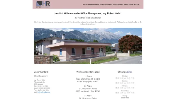 Website Screenshot: Ing. Robert Hofer-Office - Office Management, Ing. Robert Hofer - Date: 2023-06-22 15:12:24