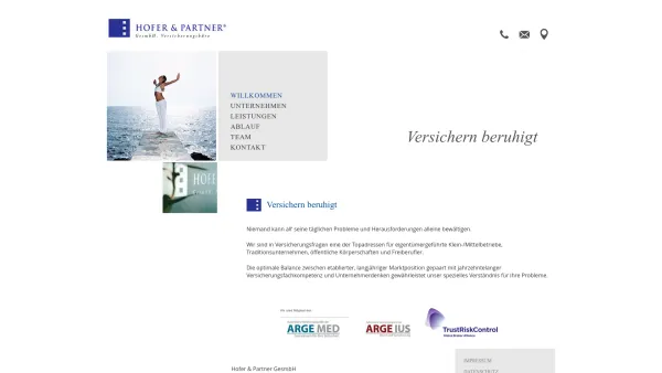 Website Screenshot: Hofer & Partner GesmbH - Versicherungsbüro - Willkommen : Hofer & Partner - Date: 2023-06-14 10:40:35