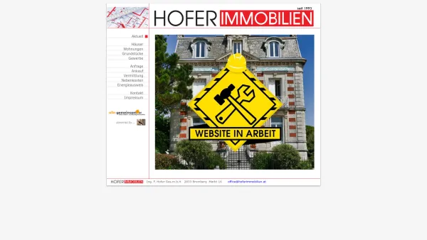 Website Screenshot: Hofer Immobilien - Aktuell | Hoferimmobilien - Ihr Partner in allen Haus- und Grundstücksangelegenheiten - Date: 2023-06-22 15:12:24