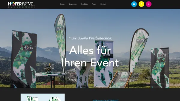 Website Screenshot: Hofer Neue Internetpräsenz - Hoferprint Ihr Spezialist für Werbetechnik in Schwarzach - Date: 2023-06-22 15:12:24