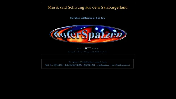 Website Screenshot: Hofer Spatzen Die Tanz u. Unterhaltungsmusik aus Bischofshofen! - Hofer Spatzen - Die Tanz u. Unterhaltungsmusik aus Bischofshofen! - Date: 2023-06-22 15:12:24