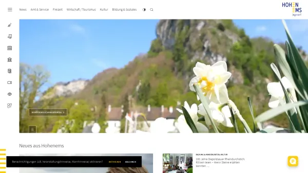 Website Screenshot: Amt der Stadt Hohenems - Startseite - Stadt Hohenems - Date: 2023-06-14 10:40:38