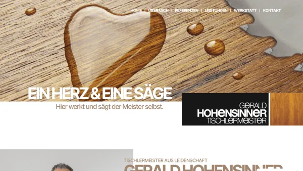 Website Screenshot: Tischlerei Gerald Hohensinner - Tischlerei Gerald Hohensinner für Graz und die Südsteiermark - Date: 2023-06-22 15:13:58