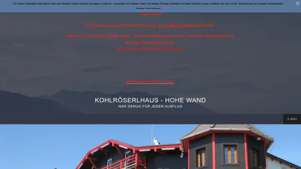 Website Screenshot: Familie Czerny Handels Gastronomie Naturpark Hohe Wand - Herzlich willkommen! - Date: 2023-06-14 10:40:38