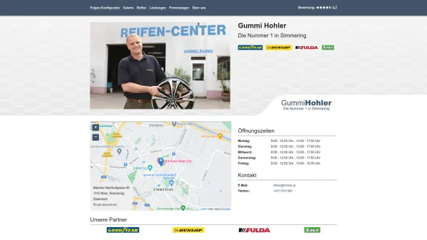 Website Screenshot: Hohler & Co Ges mbH - Gummi Hohler | Die Nummer 1 in Simmering - Date: 2023-06-22 15:13:58