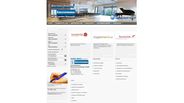 Website Screenshot: Holiday Service Reisebüro GesmbH - Österreich Urlaub - mit Christophorus Reisen - Tirol - Zillertal - Date: 2023-06-22 15:13:58